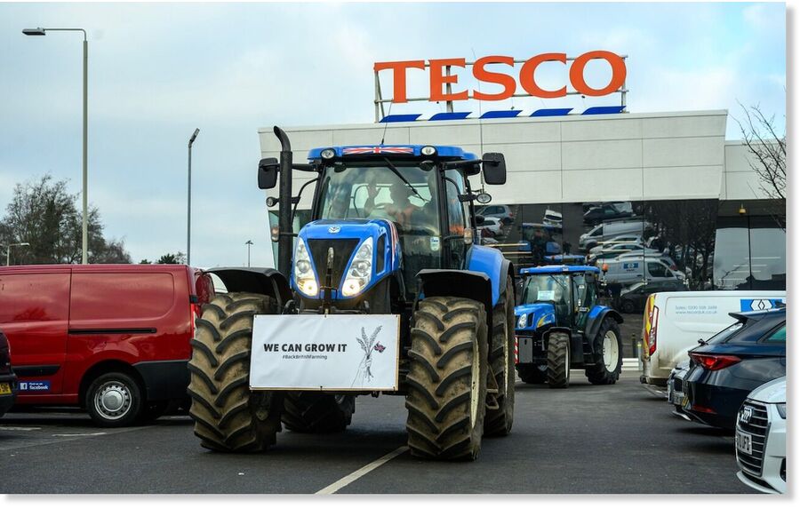 tesco farmers protest