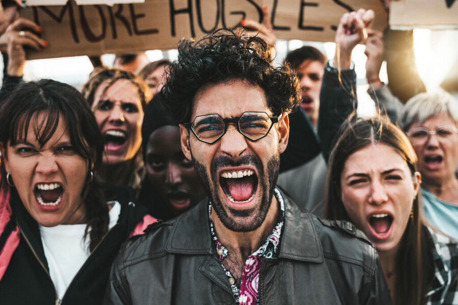 hysterical leftists protests sample image