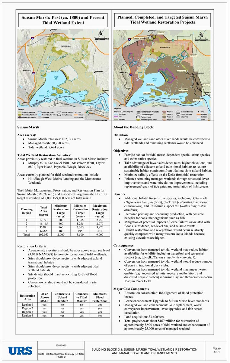 Click to enlarge California delta risk management report