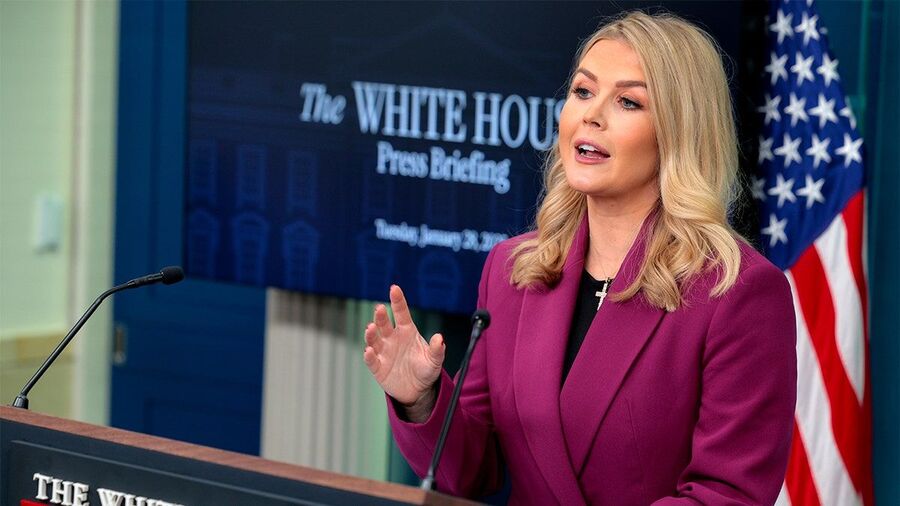 Click to enlarge White House Press Secretary Karoline Leavitt trump