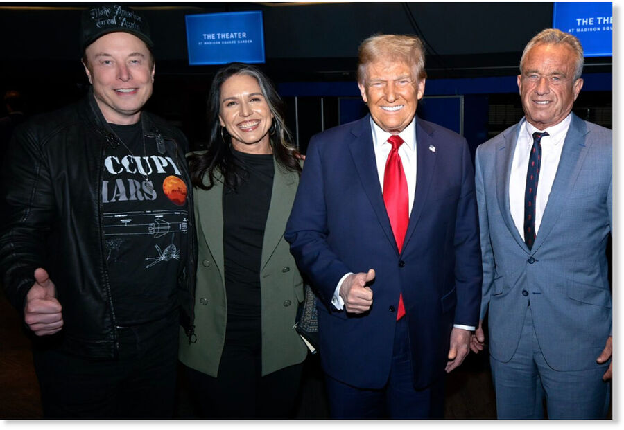 Click to enlarge tulsi trump rfk musk