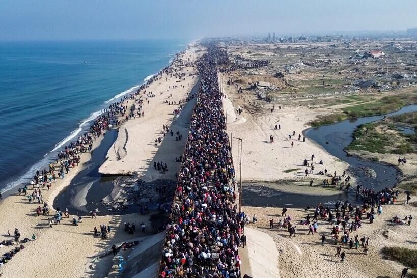 palestinians return northern gaza