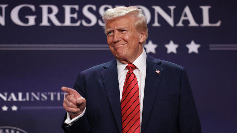 Click to enlarge US President Donald Trump.