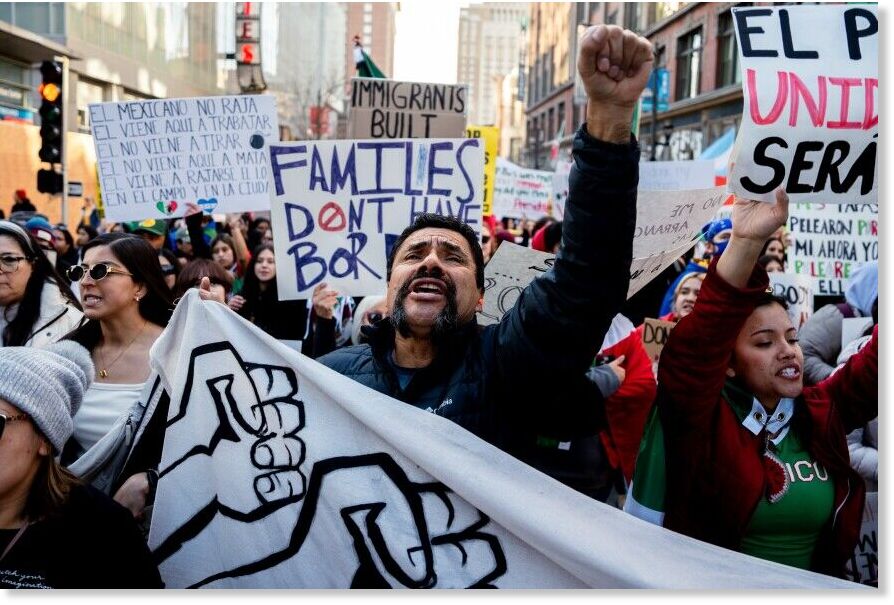 immigrants protesting