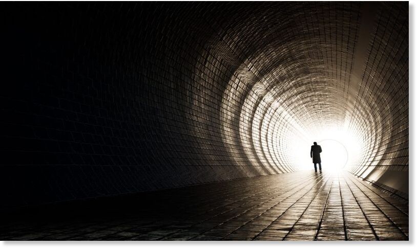 light at tunnel