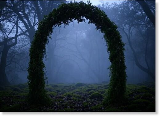 arch in mist