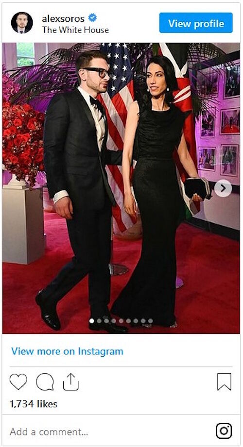 Click to enlarge alex soros white house instagram