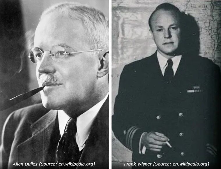 Allen Dulls (left) and Frank Wisner (right)