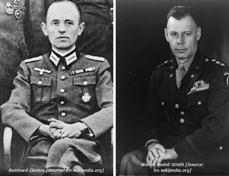 Reinhard Gehlen (right and Walter Bedell Smith (left)