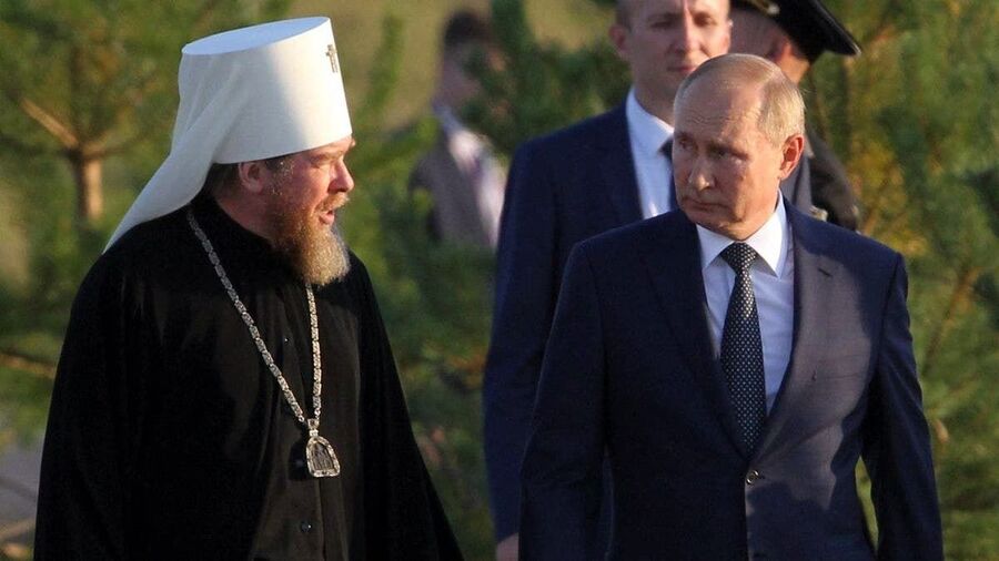 Click to enlarge Russian President Vladimir Putin Orthodox Church Metropolitan Tikhon