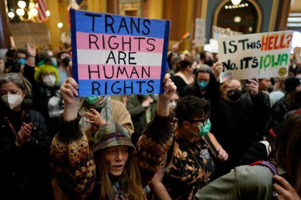 transgender protests iowa