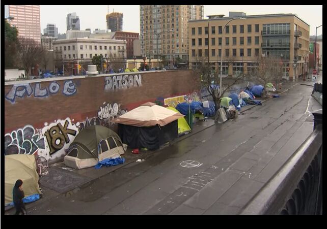 Click to enlarge Homeless camp, Portland, OR