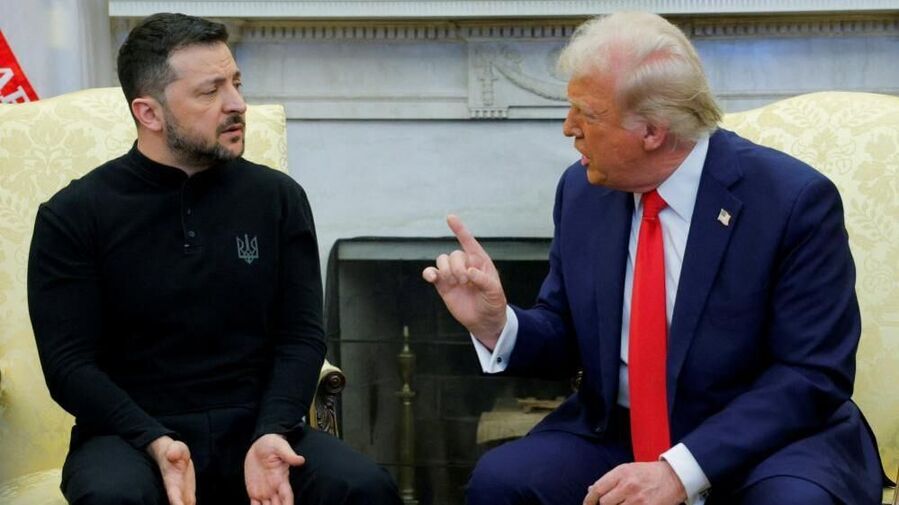 Trump and Zelensky in the Oval office