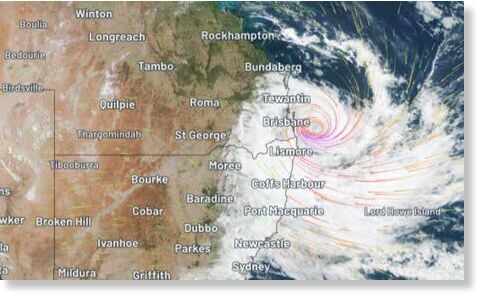 Tropical Cyclone Alfred is driving wet and windy weather over south-east Queensland and northern NSW.
