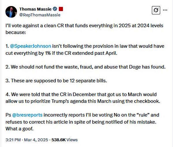 massie no vote congress cr