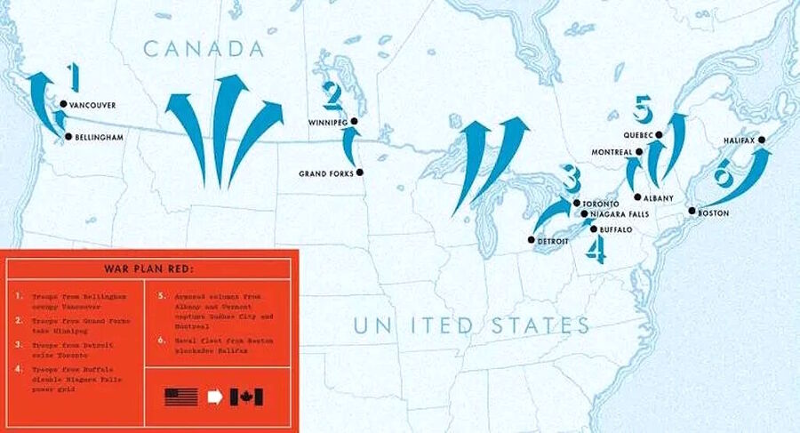 us plan invade canada General Billy Mitchell