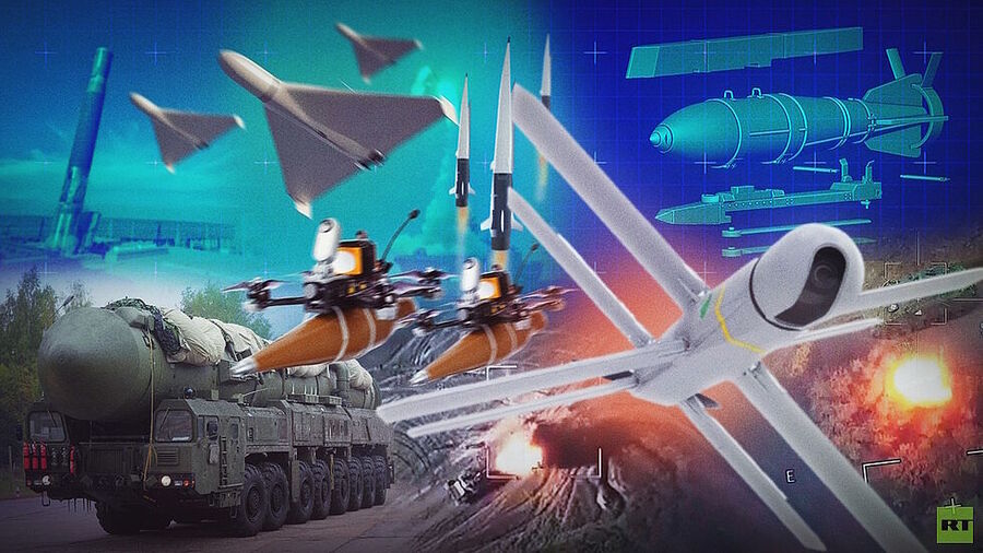 Click to enlarge Russia weapons oreshnic, lancet geran missiles