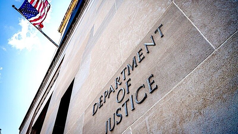 DOJ building sign