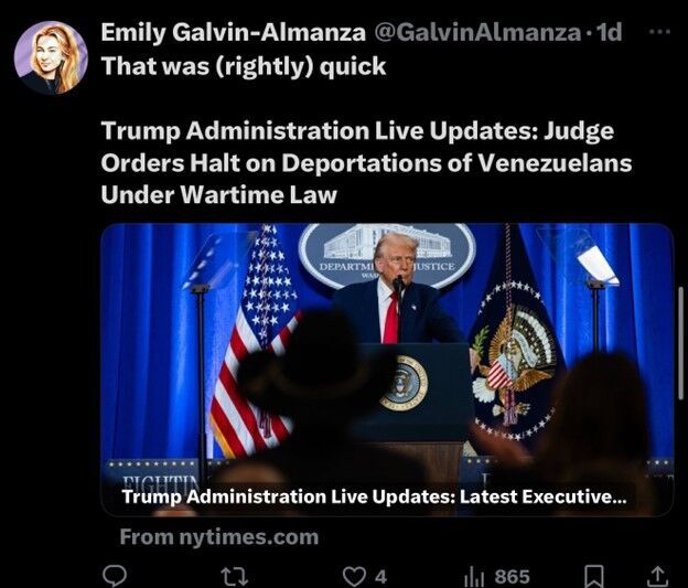 tweet emily galvin-almanza oppose criminal deportation