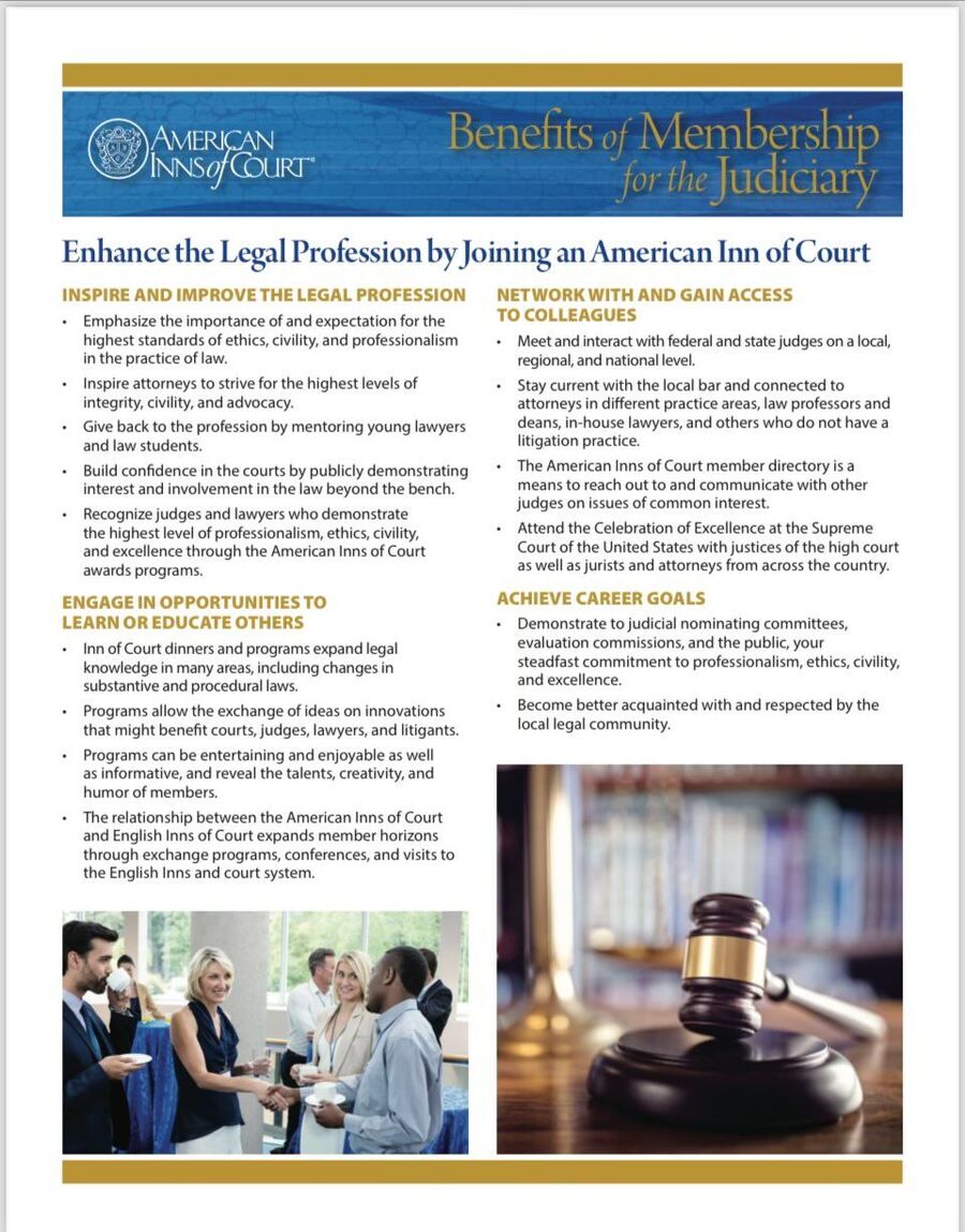 American inns of courts benefits elite club