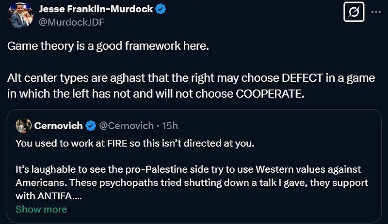 jesse franklin-murdock game theory tweet