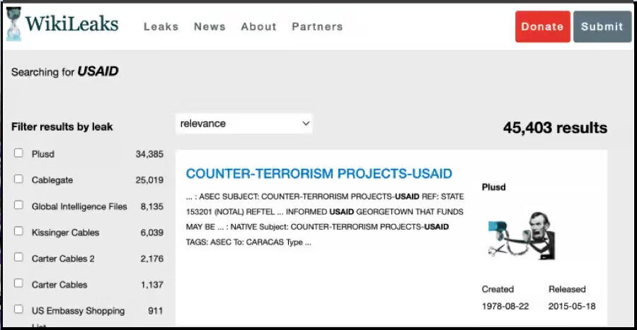 Click to enlarge WikiLeaks USAID