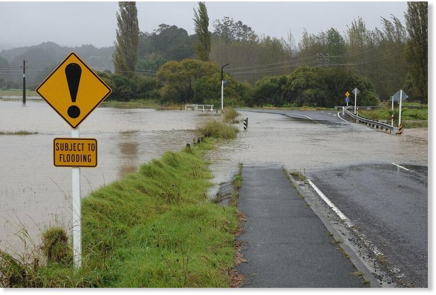 Flooding at Omaunu Road, Kāeo, Northland.