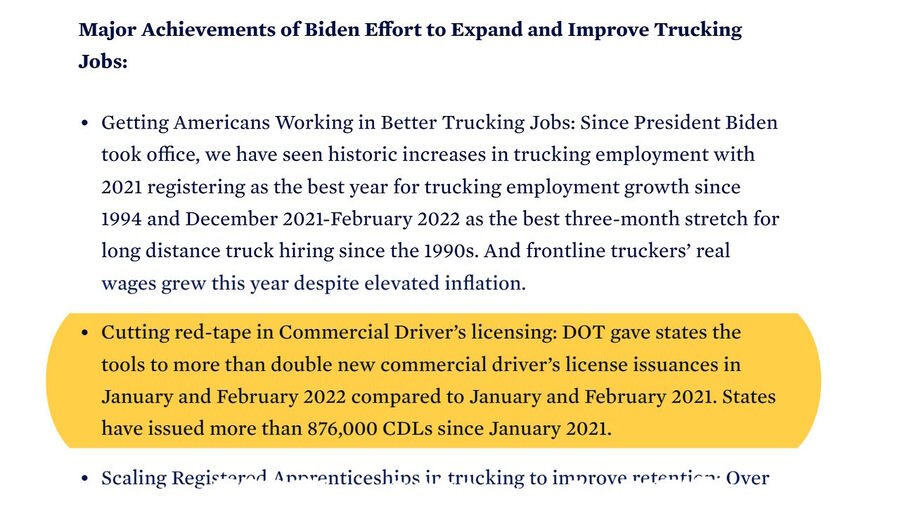 Click to enlarge biden commercial trucker licenses unvetted migrants