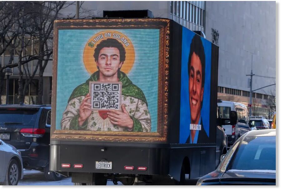 Click to enlarge luigi mangione mural