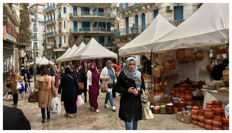 Click to enlarge Market in Algeria