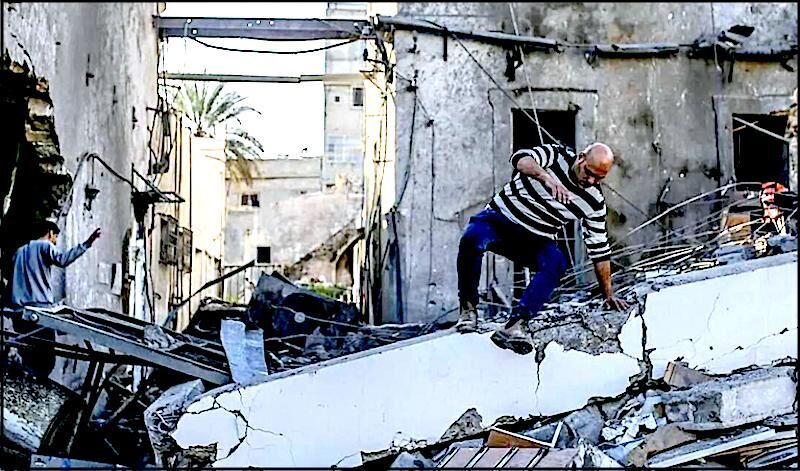 hospital rubble