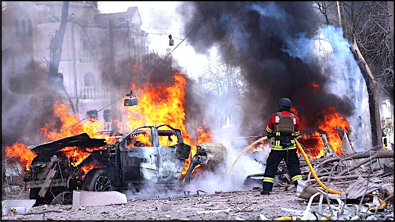 Click to enlarge burning cars