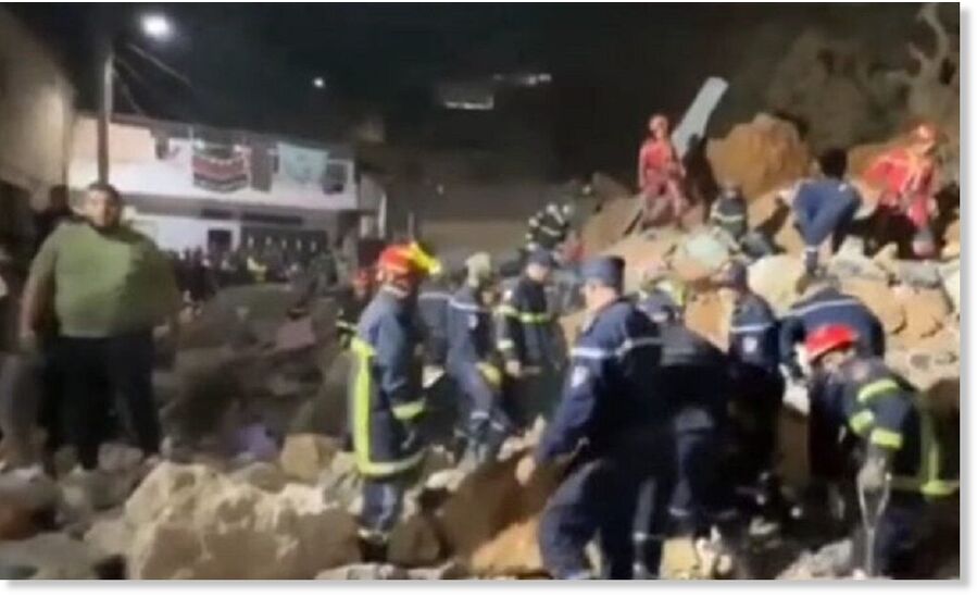 devastating landslide in Oran, Algeria