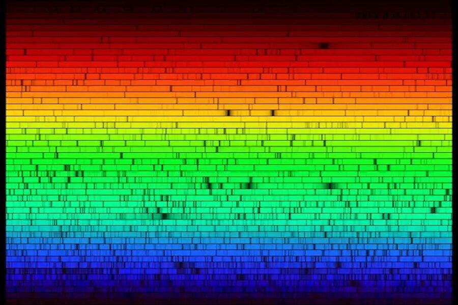 Click to enlarge solar spectrum