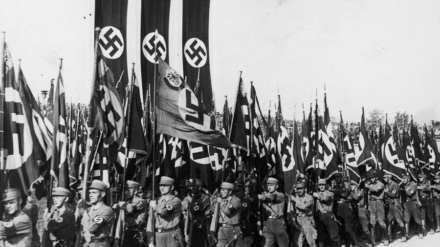 nazi parade hitler world war two