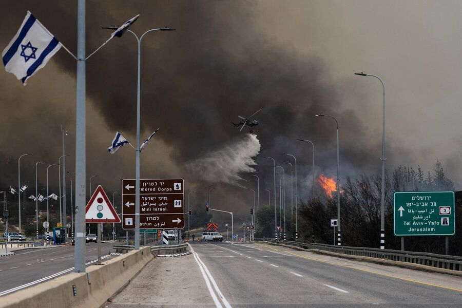 Click to enlarge wildfires israel