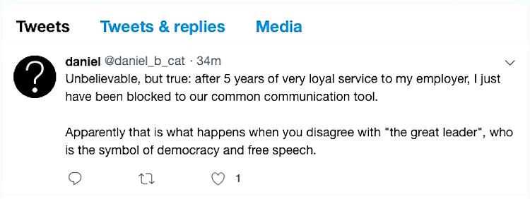 tweet daniel romein blocked bellingcat
