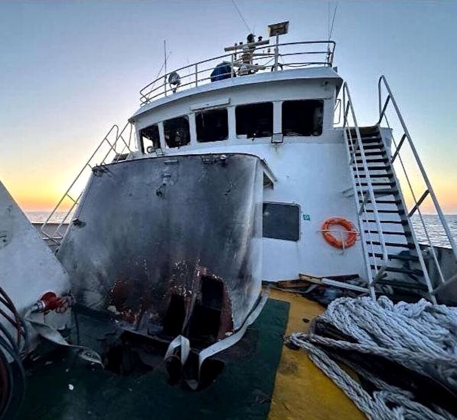 Click to enlarge damage israel drone attack flotilla malta