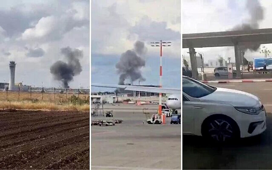 Click to enlarge houthis bomb ben gurion airport