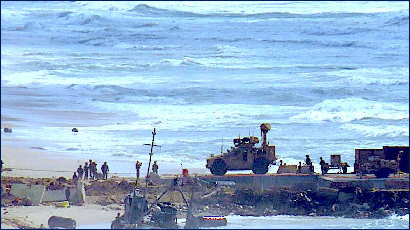 Damaged pier