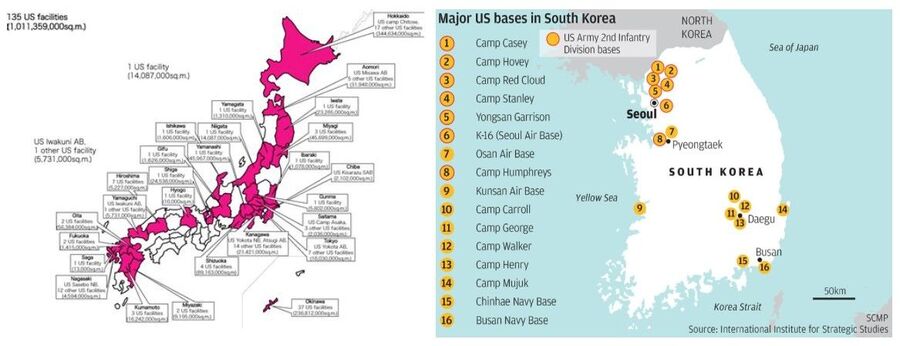 US Military Bases (Japan and South Korea)
