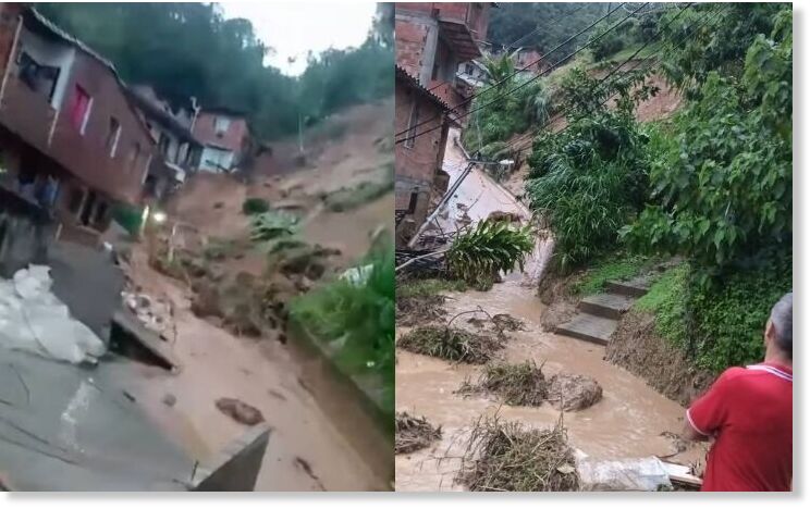 Landslide in Sabaneta, Antioquia, caused by heavy rains.