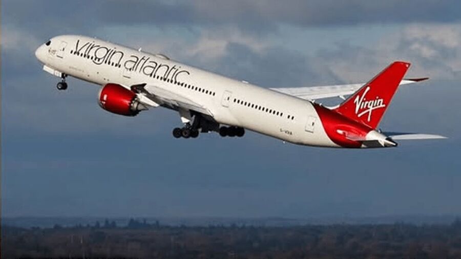 virggin atlantic air plane