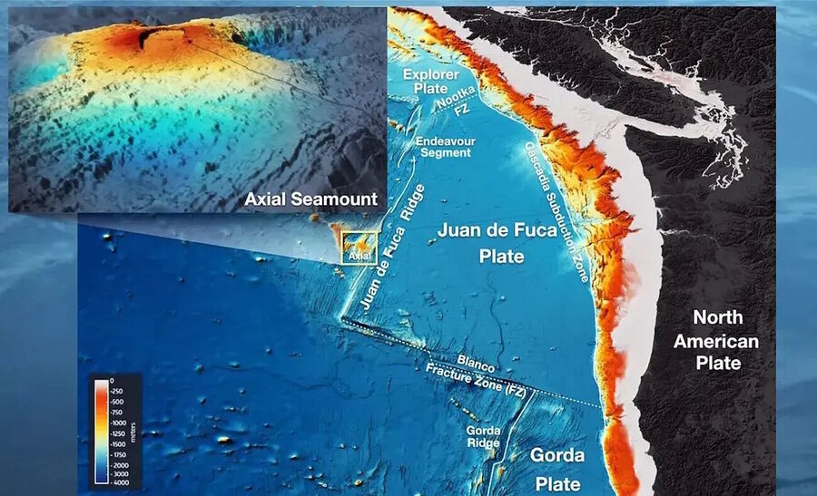 Click to enlarge axial seamount volcano map