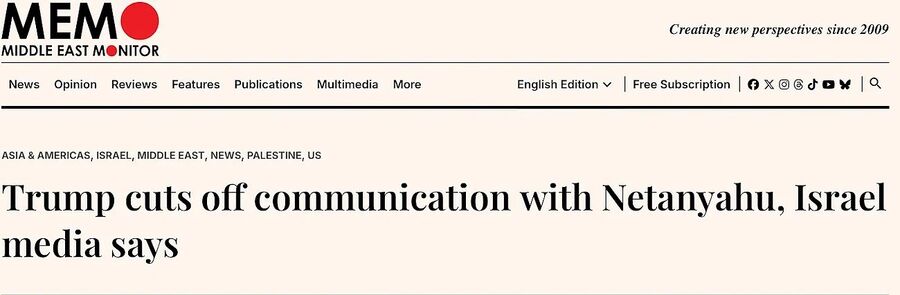 trump israel netanyahu communication