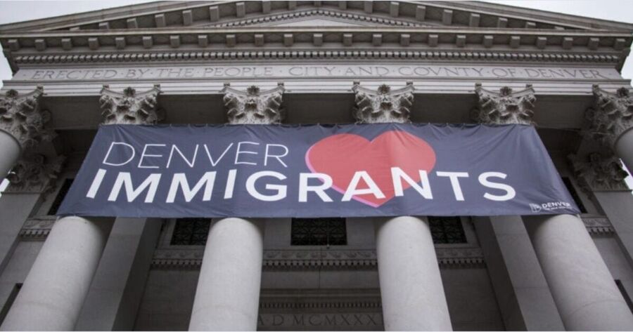 Click to enlarge denver immigrant welcome sign