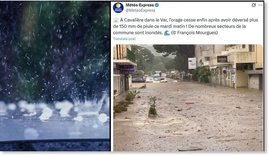 Violent storms are traversing the south of France