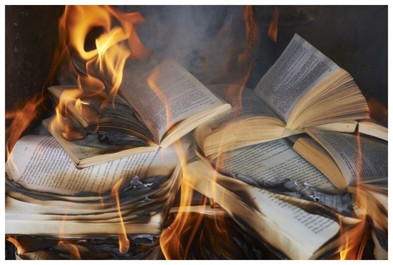 Click to enlarge Burning Books