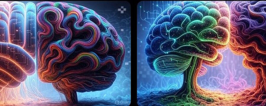 brain cerebellum stylized graphic