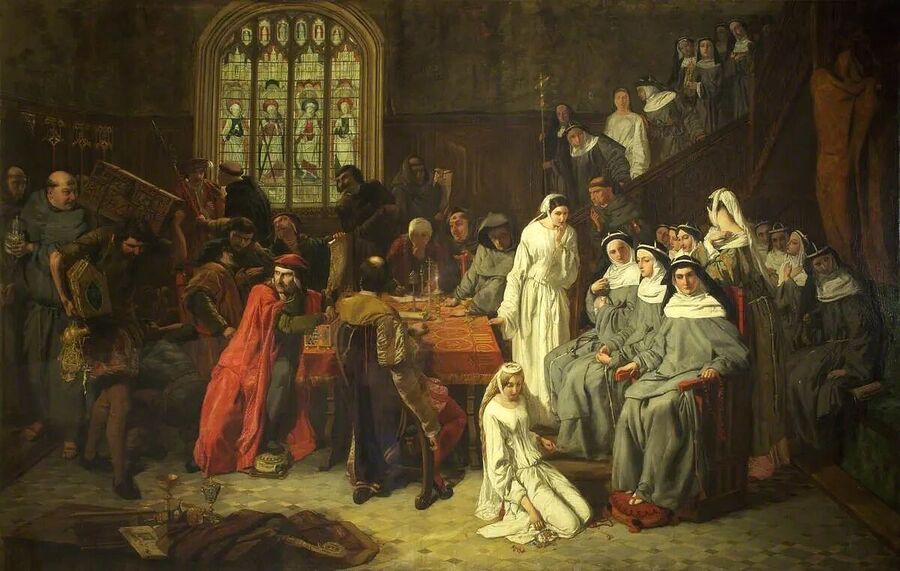 Click to enlarge henry VIII close monestaries painting
